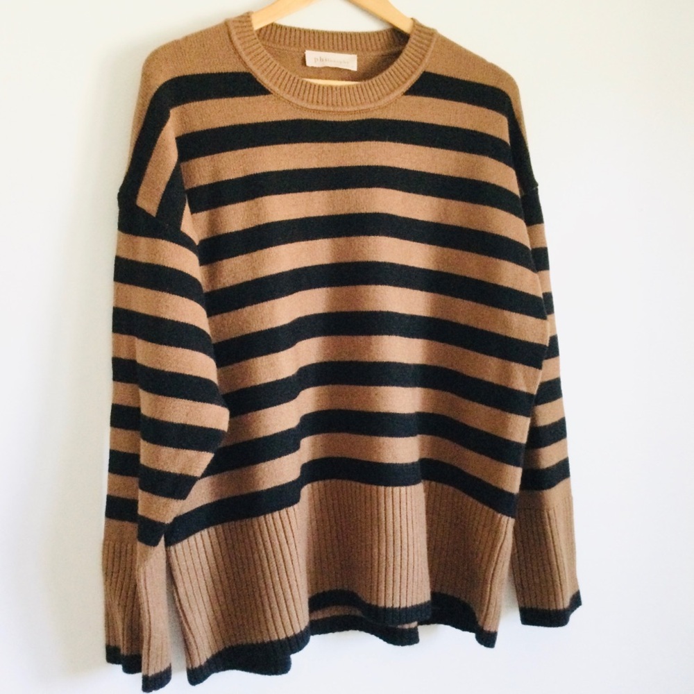 Philosophy Striped Crewneck Oversized  Sweater Women’s Sz. XL  NWOT